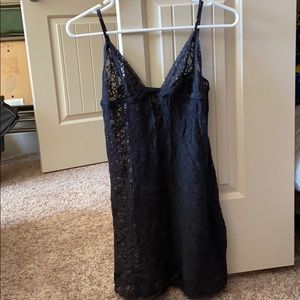 Elegant Black Lace Slip Dress